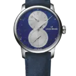 EC, Automatic Regulator, Movement  SW266-1, Steel case polished, 42mm,  Limited Edition of 99 pieces, Leather  strap Blue Nubuck
