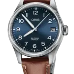 ORIS BC ProPilot Big Date, Dial:Blue,  arab num Leather Strap Brown
