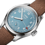 Oris Big Crown Cal. 473, Dial: Blue, arab  num, Leatherstrap olive brown