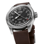 Waldenburgerbahn Ltd. Ed. Dial: grey, arab num Leatherstrap dark brown