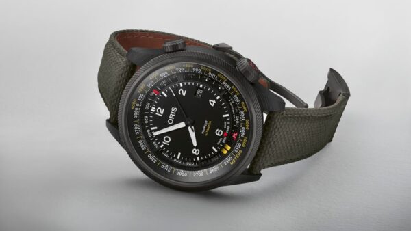 Oris ProPilot Altimeter Dial: black, arab num Textile strap olive Goods total excl. tax