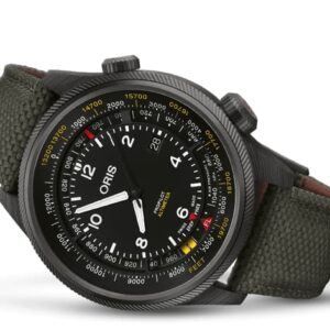 Oris ProPilot Altimeter Dial: black, arab num Textile strap olive Goods total excl. tax