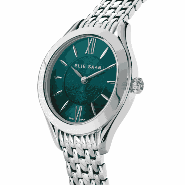 SS Case, Green Dial, SS Band-Butterfly Buckle