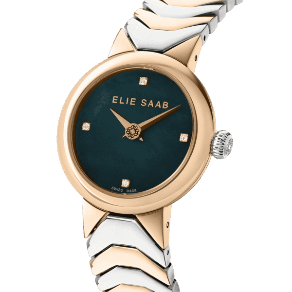 IDYLLE MINI, ROSE GOLD, STAINLESS STEEL  green mother-of-pearl dial with 4  d