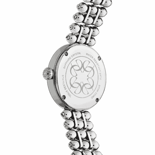 SS Case, 4pcs Diamonds on Index, White MOP Dial, GP/SS