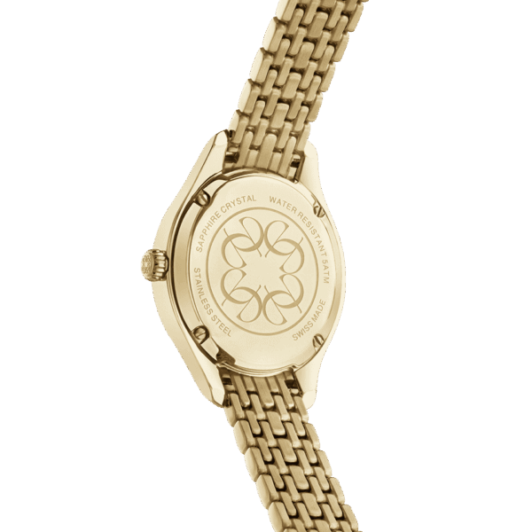 GP Case, 10 Diamonds on Dial, Silver Dial, GP Band-Butterfly