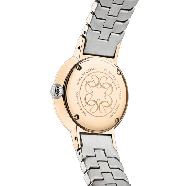 IDYLLE MINI, ROSE GOLD, STAINLESS STEEL  green mother-of-pearl dial with 4  d
