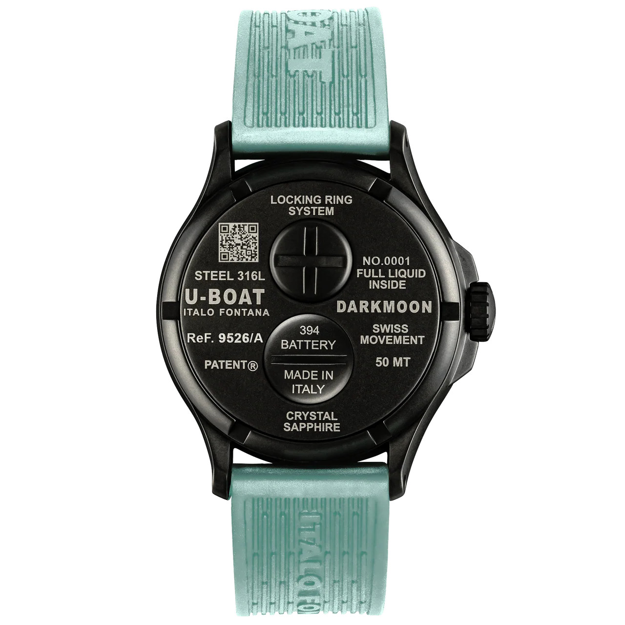 U-Boat Watch Darkmoon 44 Aquamarine Curve Black PVD 9526/A