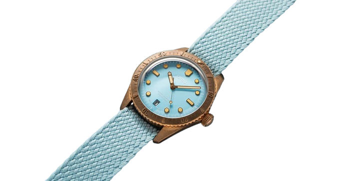 Oris Divers Sixty-Five, Dial:Blue Textile Strap blue